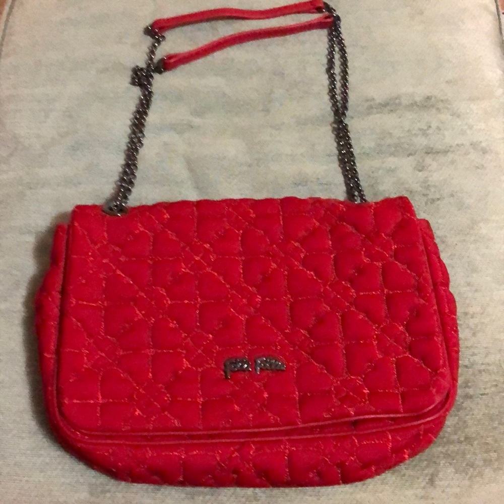 Red shoulder bag